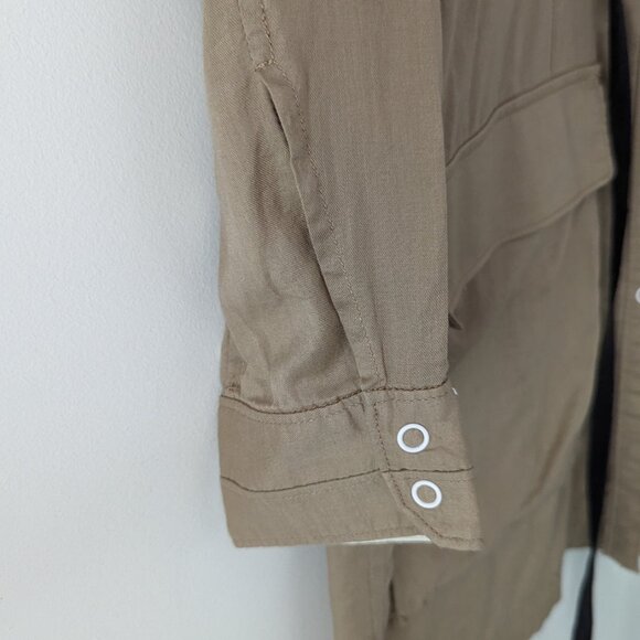 Rag & Bone Draw String Button Down Shirt with Large Pockets - Picture 8 of 14